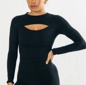 Ultra Soft Keyhole Long Sleeve Crop